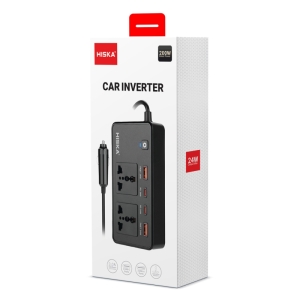 چندراهی برق فندکی و اینورتر خودرو هیسکا مدل HISKA CH5519