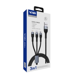کابل تبدیل USB به میکرو/لایتنینگ/تایپ سی VABI مدل CA52