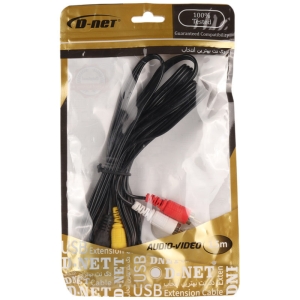 کابل 1 به 3 صدا برند دی نت  یکسر L به طول 1.5M