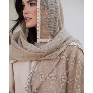 شال دانتل حصیری طرح ۱۲۳