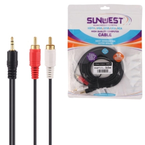 کابل 1 به 2 صدا برند سان وست به طول 3M