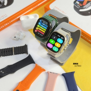 پک ساعت هوشمند و ایرپاد پرو مدل KEQIWEAR KW56 ULTRA3 با 7 بندساعت