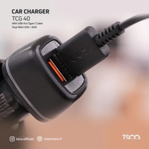 شارژر فندکی فست 30 وات تسکو مدل TCG 40