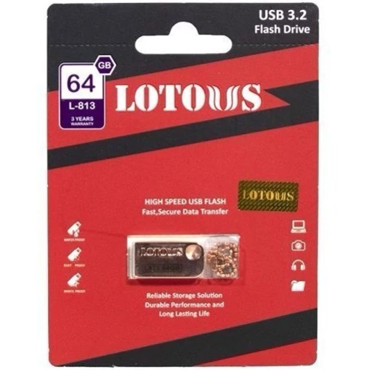 فلش مموری لوتوس مدل L813 ظرفیت 64 گیگابایت