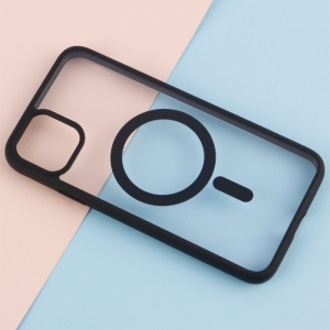 کاور PC شفاف دور رنگی مگ سیف مناسب برای گوشی موبایل آیفون iPhone 11 Pro Max