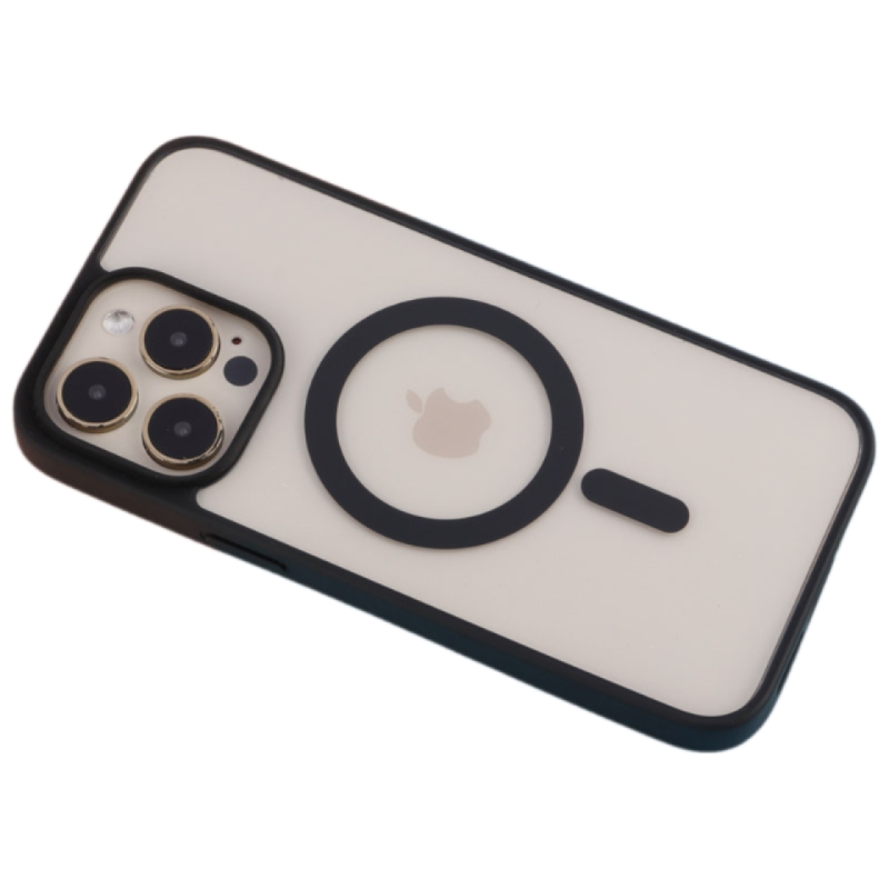 کاور PC شفاف دور رنگی مگ سیف مناسب برای گوشی موبایل آیفون iPhone 14 Pro Max