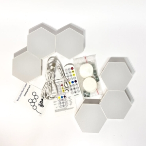 چراغ دیواری گیمینگ مدل کندویی 6 عددی RGB