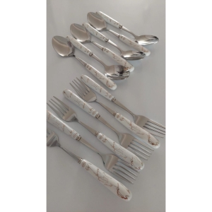 سرویس قاشق چنگال سرامیکی 12 پارچه مدل ABLL