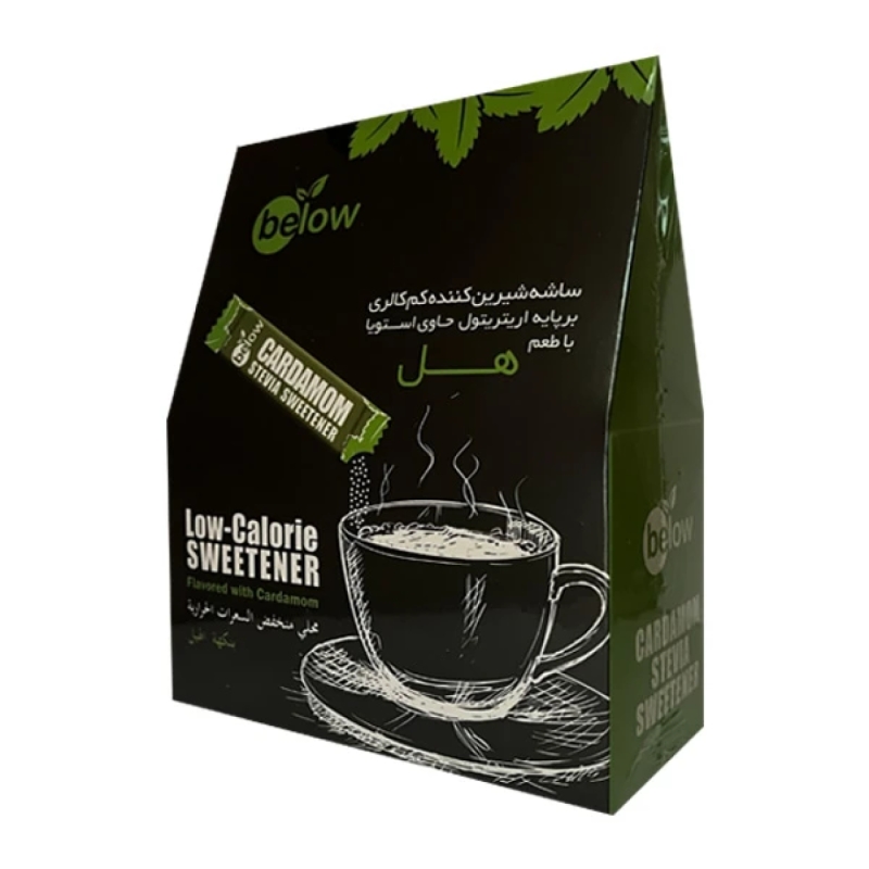 ساشه شیرین کننده کم کالری بر پایه اریتریتول با طعم هل بیلو  50 عددی