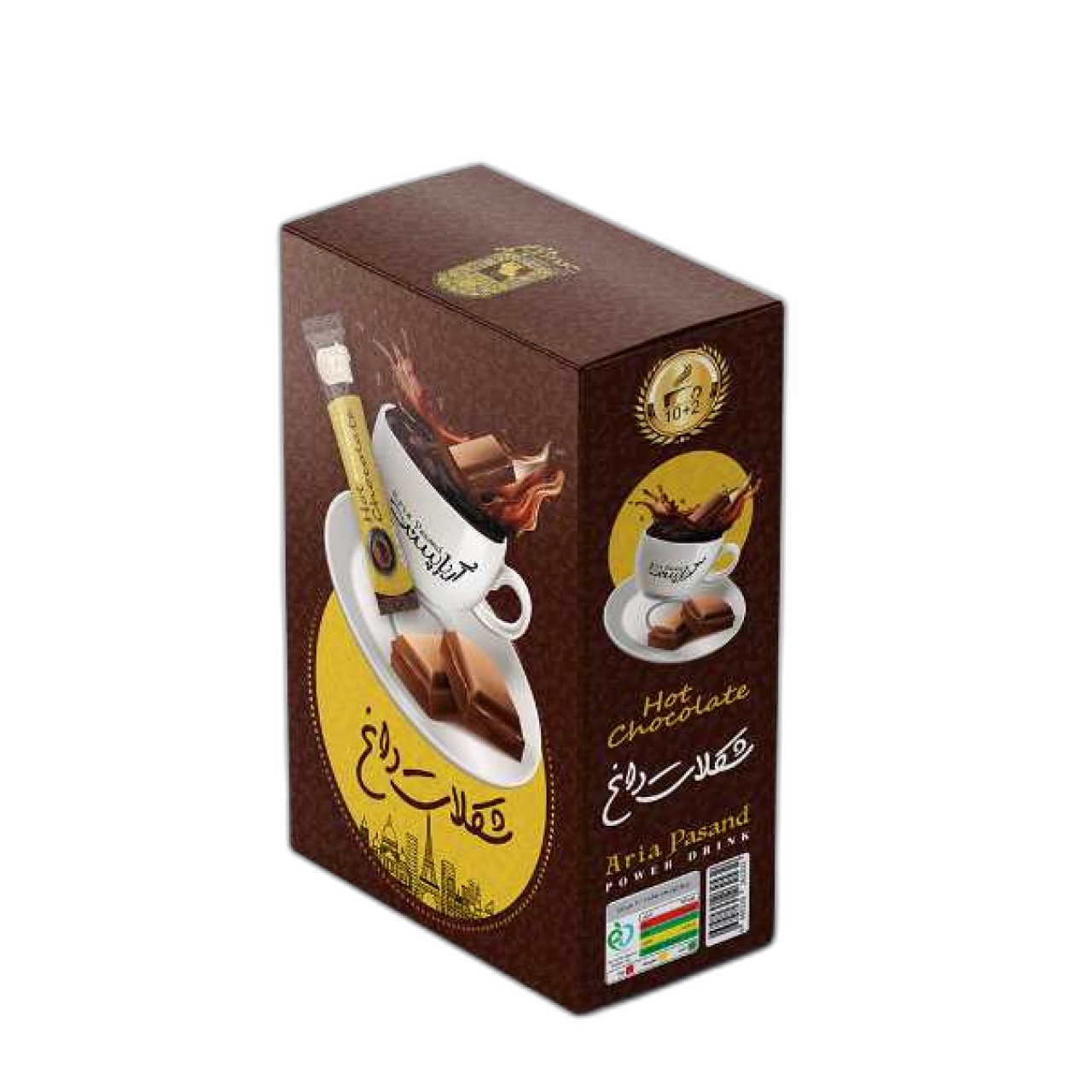 پودر شکلات داغ آریا پسند بسته 12 عددی