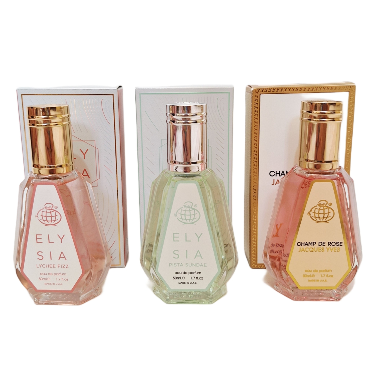 پک اقتصادی سه عددی عطر های زنانه برند فرگرانس ورد مدل الیسیا لیچه فیز-الیسیا پیستا ساندای-لویی ویتون رز دس ونتس حجم 50 میل