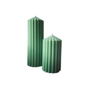 شمع مدل استوانه شیاردار مجموعه 2 عددی حجم 130 گرم