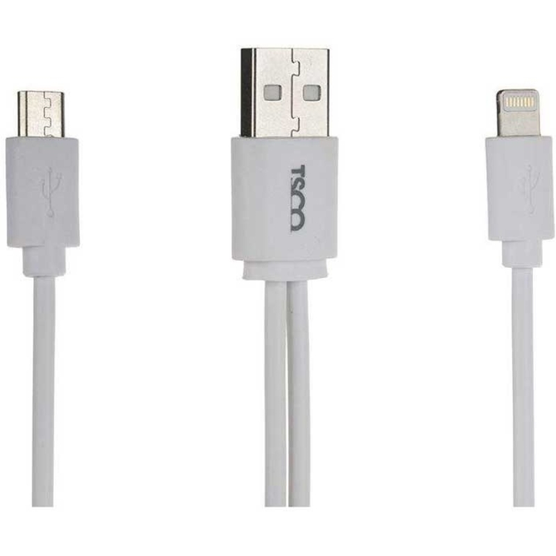 کابل تبدیل USB به micro لایتنینگ تسکو مدل TC-A28 طول 20 سانت
