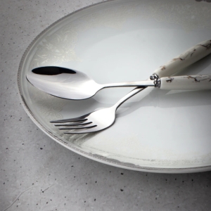 سرویس قاشق چنگال سرامیکی 12 پارچه مدل ABLL