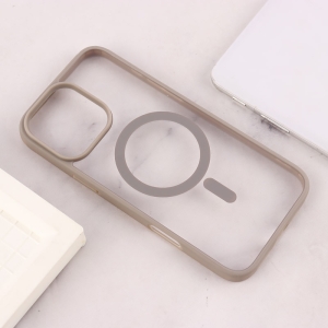 کاور PC شفاف دور رنگی مگ سیف مناسب برای گوشی موبایل آیفون iPhone 16 Pro Max 