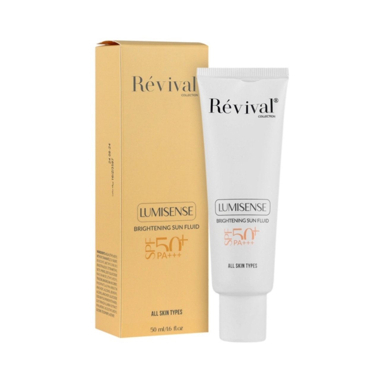 فلوئید ضد آفتاب روشن کننده SPF50 لومیسنس حجم ۵۰ میلی لیتر