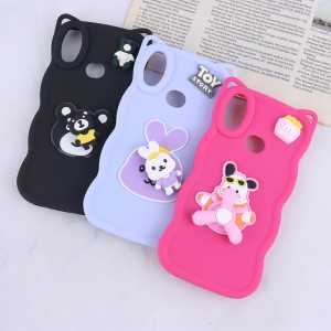 کاور طرح موج دار اسپینر دار گوش دار مناسب برای گوشی موبایل سامسونگ مدل Samsung Galaxy A10s