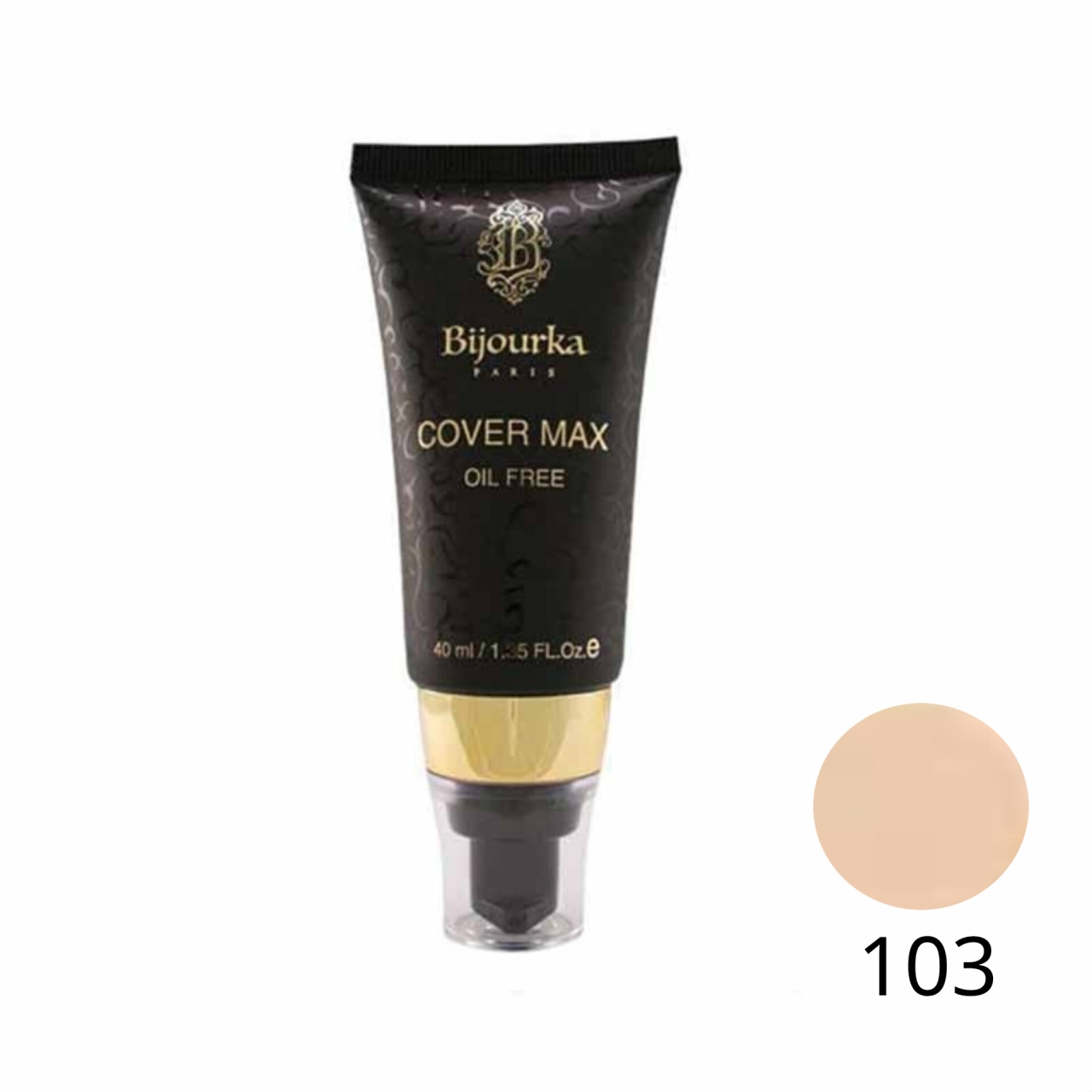 کرم پودر تیوپی بیجورکا 40 میل شماره 103 Bijourka Foundation