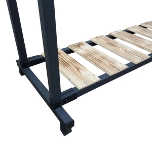 رگال لباس کف چوبی دو طبقه مدل فلزی عرض 120