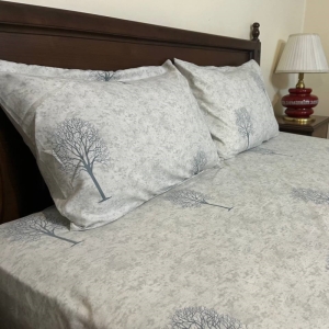 ملحفه کشدار ترک دونفره 3 تکه دیواره بلند Cheshik مدل بیشه سایز 180*200 سانتی متر