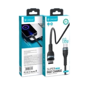 کابل شارژ سلبریت PD 60w دو سر تایپ سی مدل  Celebrat HB-12