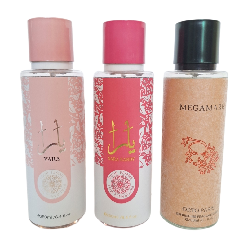 پک اقتصادی سه عددی بادی اسپلش های زنانه مدل یارا صورتی, اورتو پاریسی مگاماره,یارا کندی حجم 250 میل