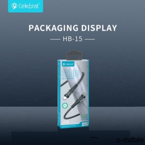 کابل شارژ سلبریت PD 60w دو سر تایپ سی مدل Celebrat HB-15