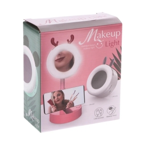 آینه آرایشی رینگ‌لایت‌دار مدل طرح گوزن 