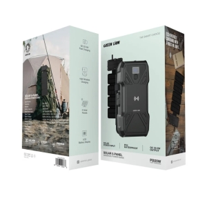 پاوربانک خورشیدی گرین لاین مدل GNSOL5PN20 ظرفیت ۲۰۰۰۰ میلی‌آمپر با ۵ پنل