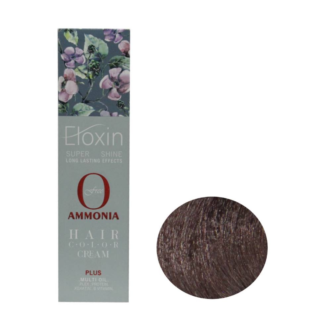 رنگ موی فاقد آمونیاک Eloxin اصل ایتالیا حجم 100 میلی لیتر شماره 7.29 رنگ بلوند دودی بنفش متوسط