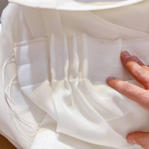   پرده حریر ساده مدل دوخت ساده سایز 500×280 سانتی متر