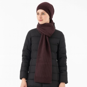 ست کلاه و شال گردن بافت مدل اسلوچی