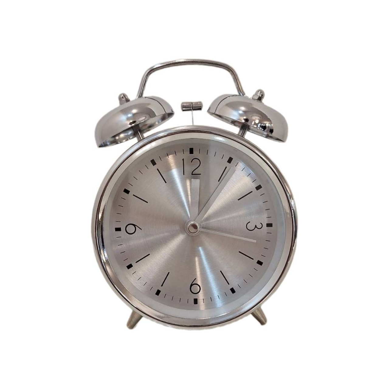 ساعت رومیزی نقره ایی زنگ دار مدل RN 202