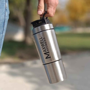 شیکر استیل 2 تیکه MAXWELL حجم 590 میلی لیتر