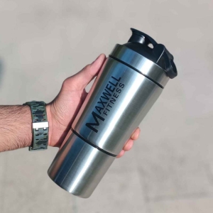 شیکر استیل 2 تیکه MAXWELL حجم 590 میلی لیتر