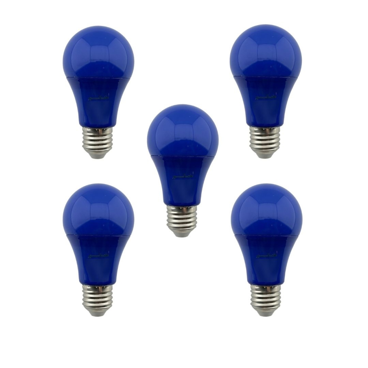لامپ حبابی ال ای دی 9 وات آبی نمانور مجموعه 5 عددی