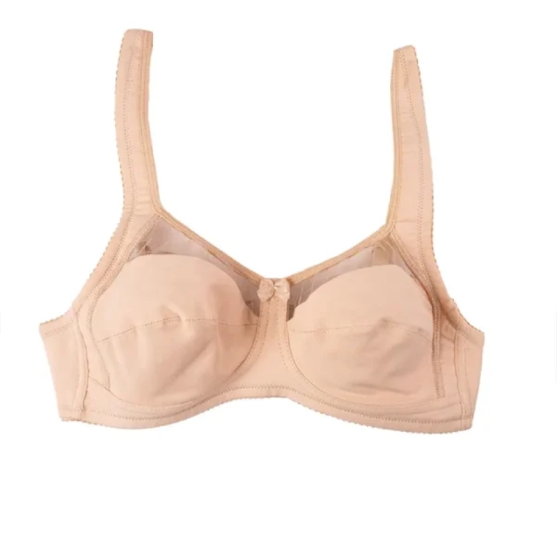 سوتین بالا حریر EMA کد 4100 - رنگ کرم