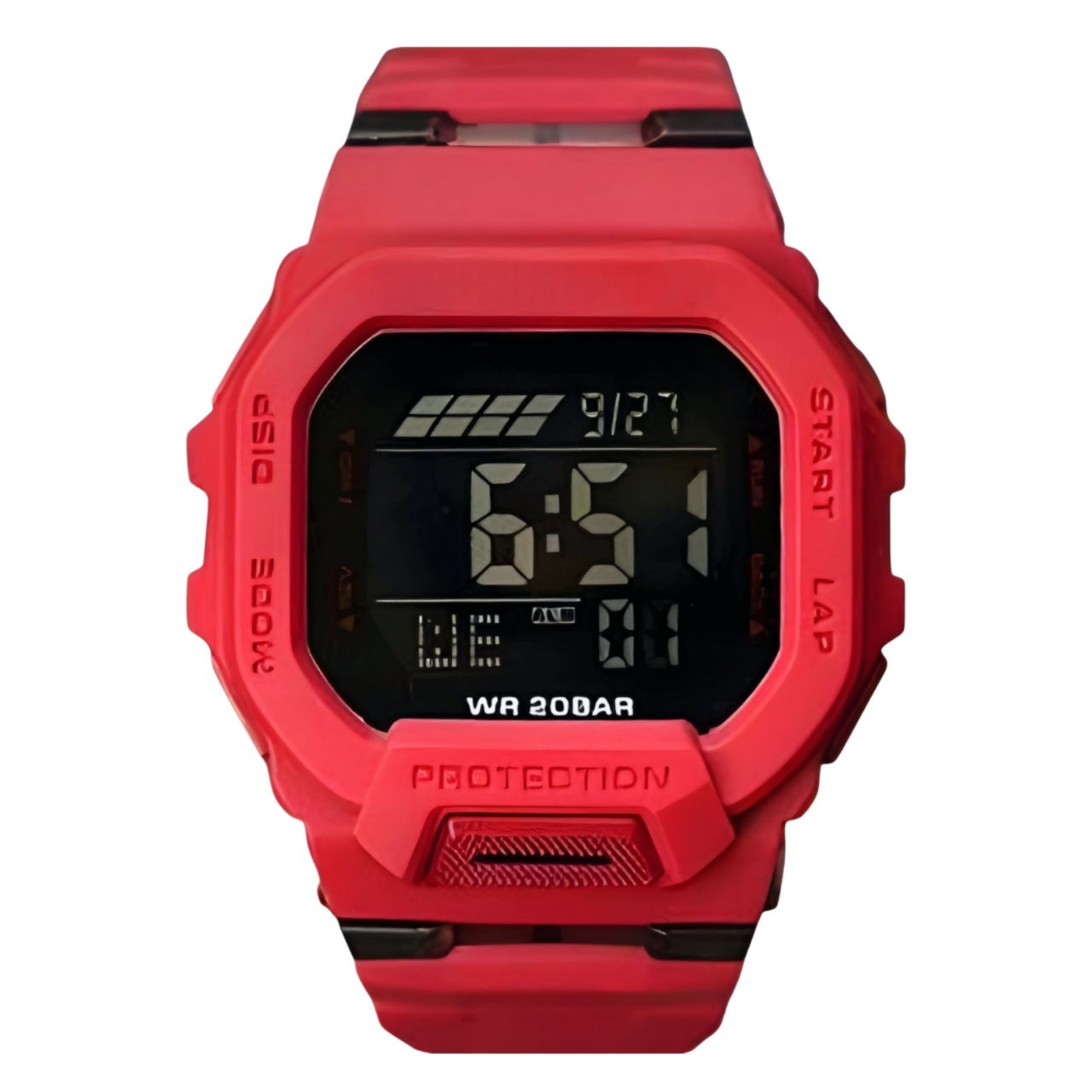 ساعت مچی دیجیتال مدل اسپرت تک زمانه بند رابر کرنوگراف کد GDB200.3