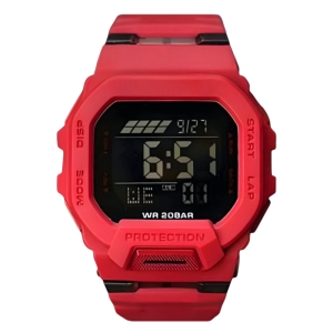 ساعت مچی دیجیتال مدل اسپرت تک زمانه بند رابر کرنوگراف کد GDB200.3