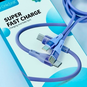 کابل شارژ سلبریت PD 60w دو سر تایپ سی مدل Celebrat HB-03