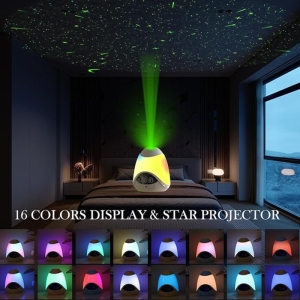 چراغ خواب مدل 16 رنگه ساعت دار و موزیکال 