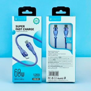 کابل شارژ سلبریت PD 60w دو سر تایپ سی مدل Celebrat HB-03