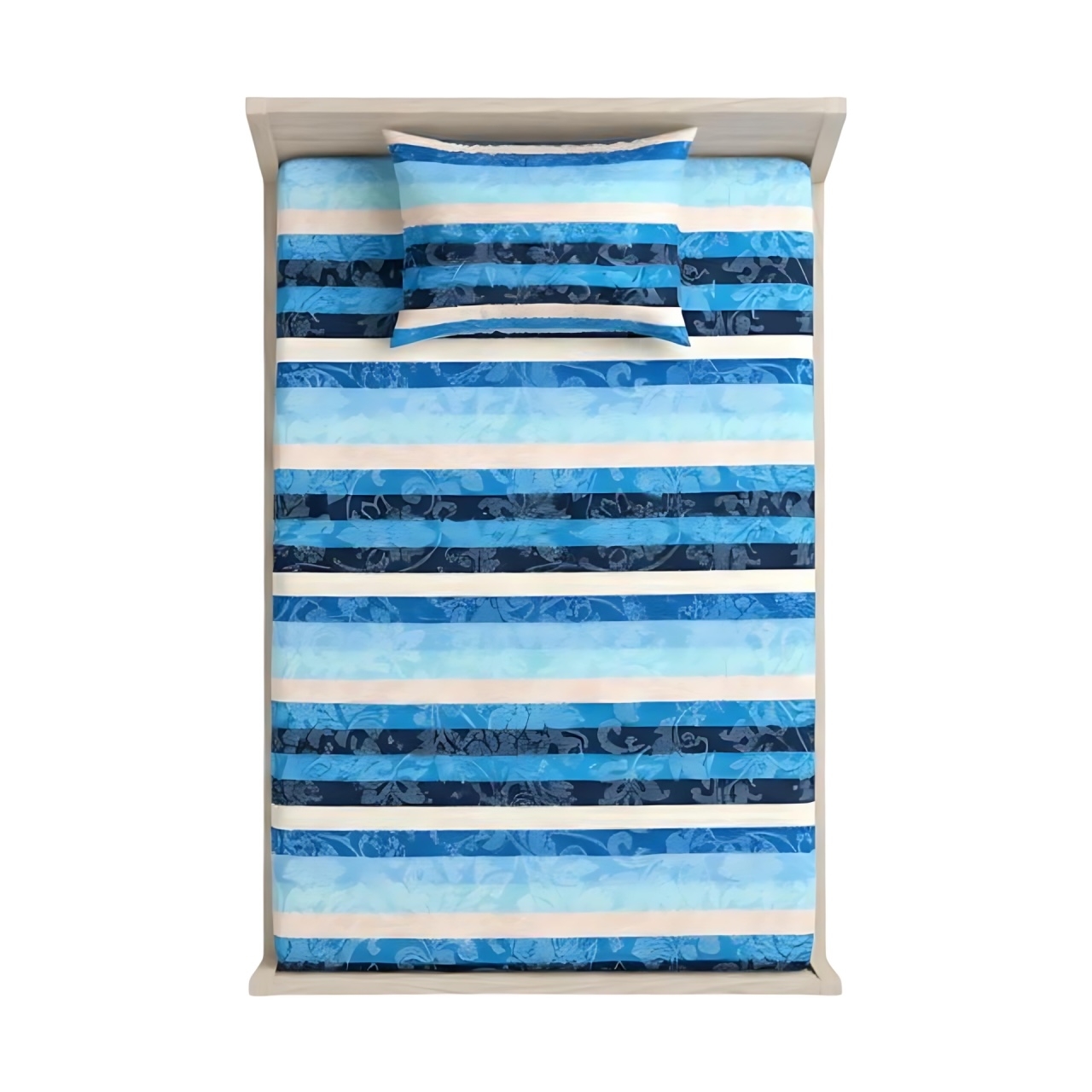 روتختی تترون بروجرد مدل پیام طرح راه راه سایز ۲۰۰*۹۰ + روبالشتی پاکتی