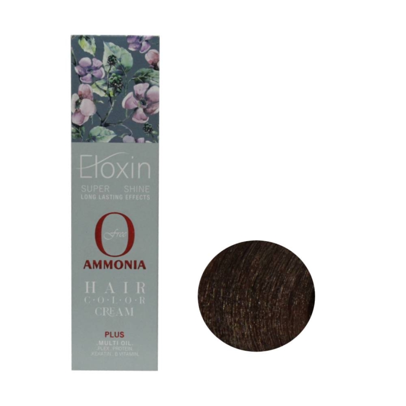 رنگ موی فاقد آمونیاک Eloxin اصل ایتالیا حجم 100 میلی لیتر شماره 6.31 رنگ بلوند بژ تیره