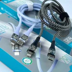 کابل شارژ سلبریت PD 60w دو سر تایپ سی مدل Celebrat HB-15