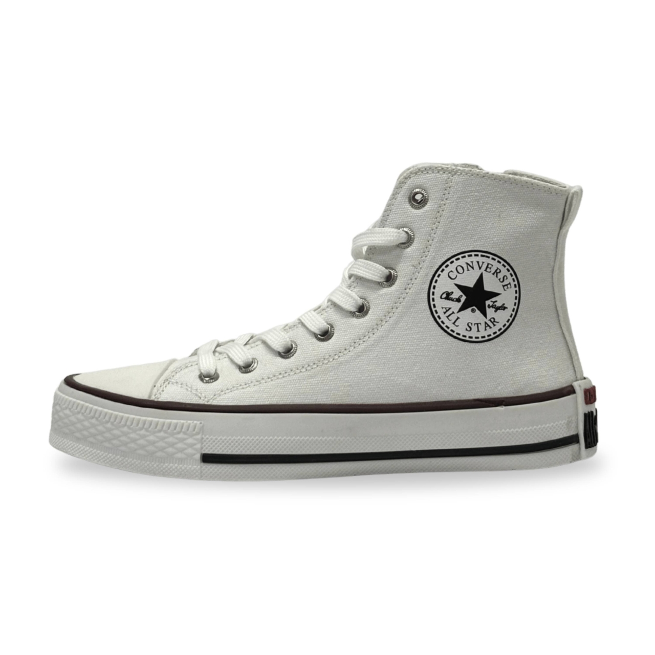 کتونی زنانه مدل الستار ساقدار رنگ سفید