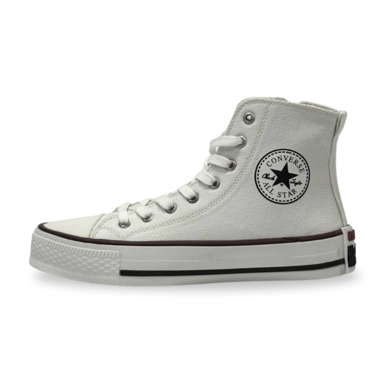 کتونی زنانه مدل الستار ساقدار رنگ سفید