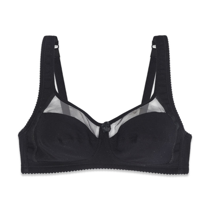 سوتین بالا حریر EMA کد 4100 - رنگ مشکی