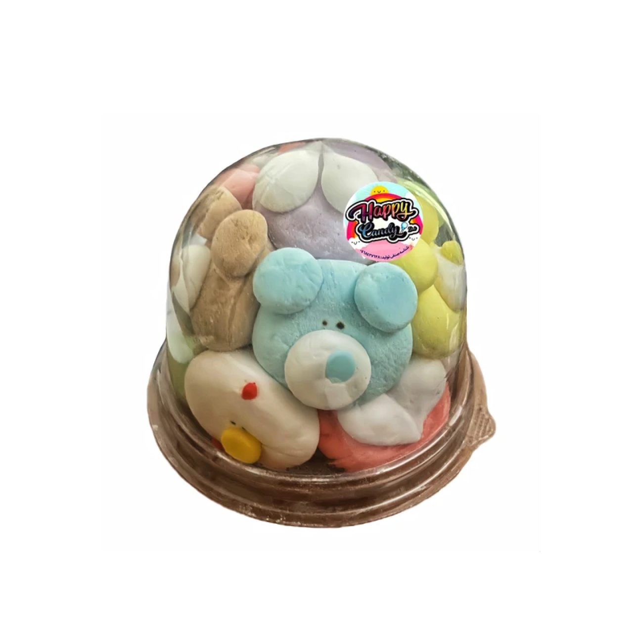 مارشمالو عروسکی حبابی هپی کندی حجم 85 گرم 