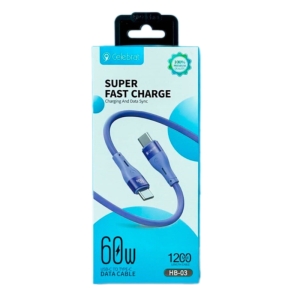 کابل شارژ سلبریت PD 60w دو سر تایپ سی مدل Celebrat HB-03